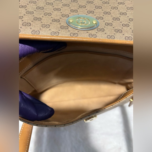 Authentic Gucci Vintage Shoulder Bag in leather and PVC materials. Pre-owned - Picture 12 of 12